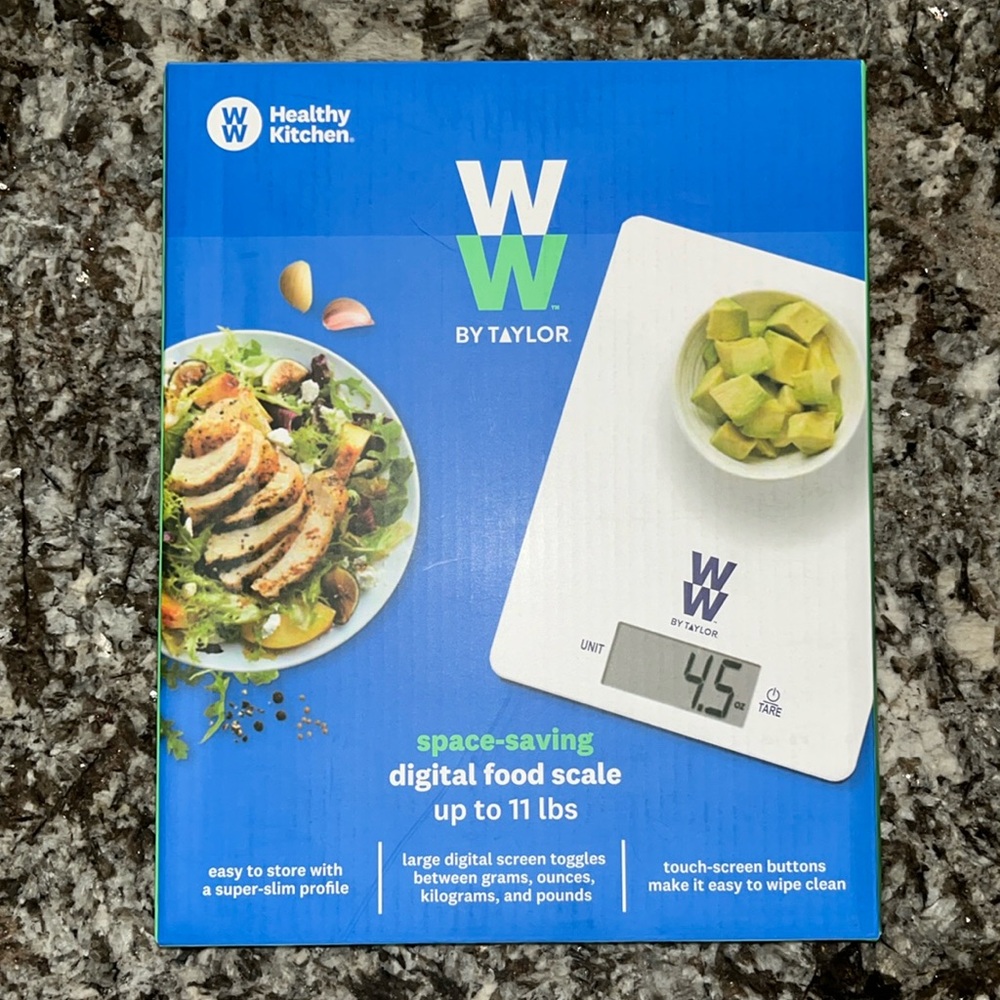 WW by Taylor Space-Saving Digital Food Scale